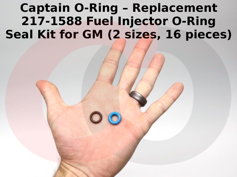 Captain O-Ring كابتن O-Ring – مجموعة استبدال 217-1588 لختم حقن الوقود O-Ring لسيارات GM (حجمين، 16 قطعة) - Image 4