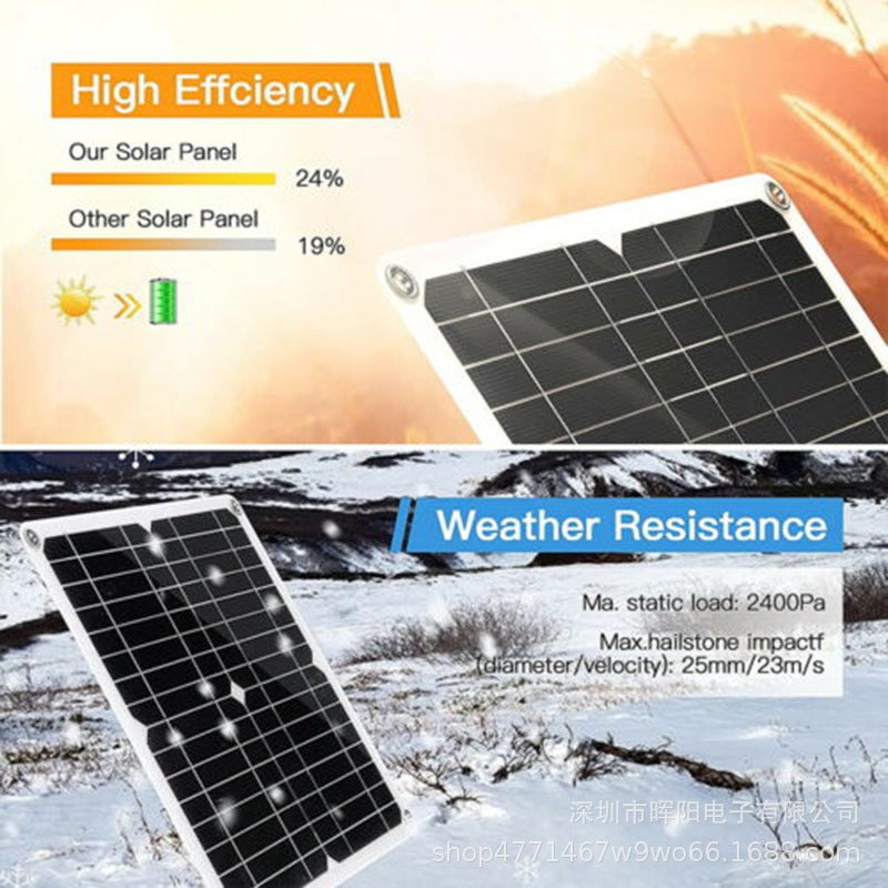 25W 18V Solar Panel Kit Camping Caravan Power Supply Battery Charging Outdoor Power System - Image 4