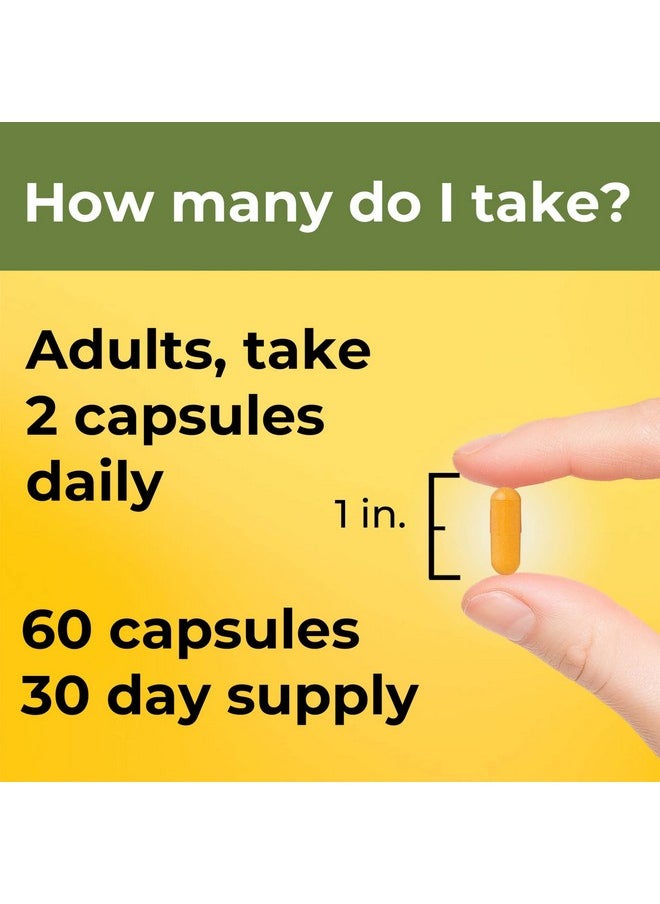 Nature Made Extra Strength Turmeric Curcumin With Black Pepper 1000Mg Turmeric Extract (950Mg Curcuminoids) Per Serving Supports Healthy Inflammation Response 60 Vegetarian Capsules 30 Day Supply  - Image 5