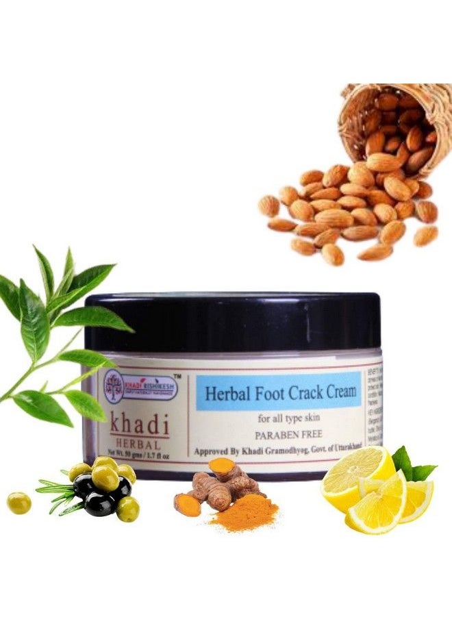 KHADI RISHIKESH - Herbal Natural Foot Crack Cream For Dry Feet & Cracked Heels Repairheels Ankles Roughness & Dryness Of Feet Soothesoftenreduces Feet Wrinkle Brighten Foot Skinwomen & Men(50Gm) - Image 1