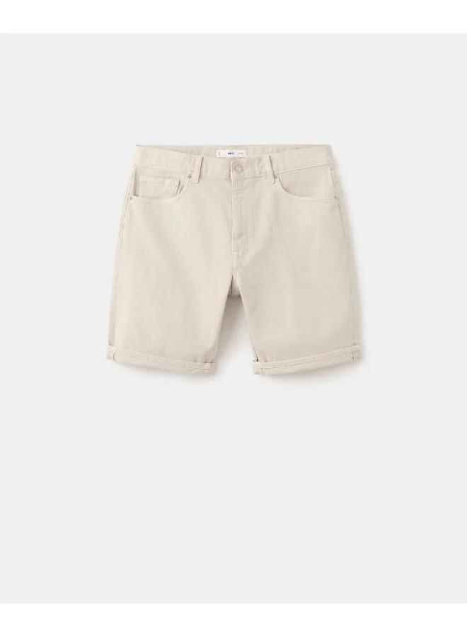 Mango Man  Slim-fit denim bermuda shorts for Men | Best Price UAE