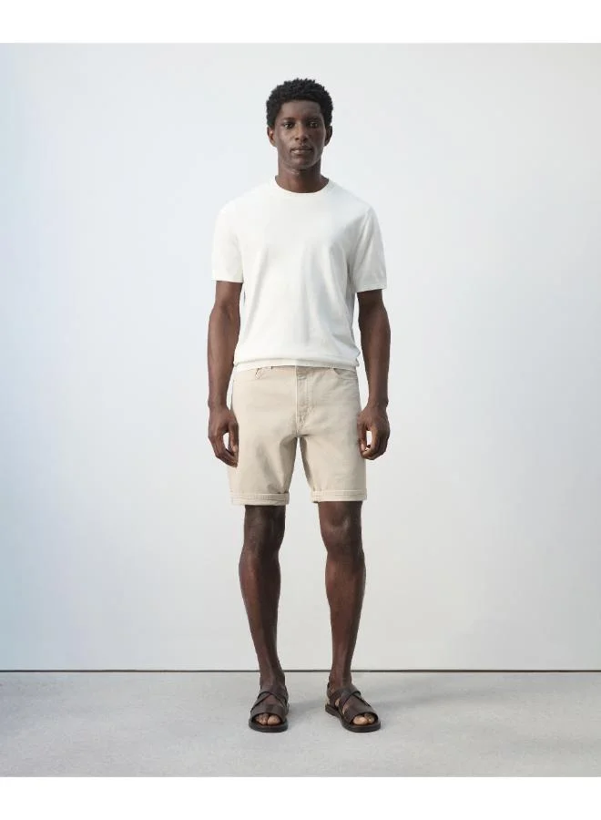 Mango Man  Slim-fit denim bermuda shorts for Men | Best Price UAE