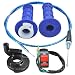 HOLATO 22mm 78 Throttle Handle Grips Cable Clamp On Off Switch for Coleman CT100U CT200U Baja Doodlebug Db30 Mb165 Mb200 50cc 90cc 110cc 125cc SSR Coolster Apollo CRF50 Pit Dirt Bike Blue - Image 2