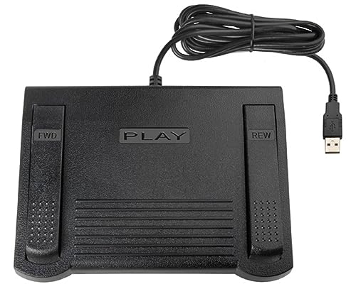ECS Express Scribe Transcription Foot Pedal ECS-FPAE – For Free & Paid Software on Windows & Mac – Not for Case Catalyst or Other Transcription Programs - Image 3