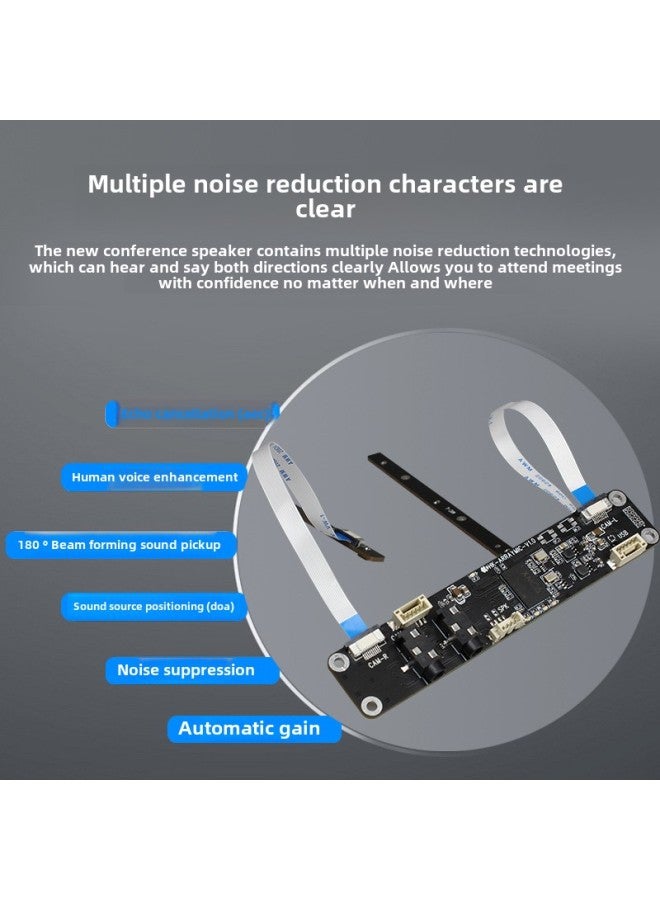 8 Array Omnidirectional 4 Microphone Computer Network Lesson Module Block Far Field Sound Source Localization Conference Usb Camera-Color:8 Array Microphone (Forward Pickup) + Supporting Wire - Image 3