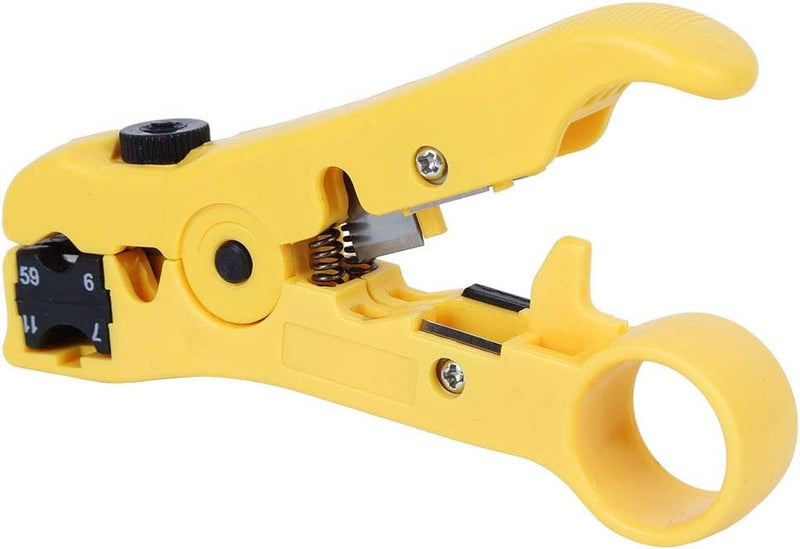 KANASI Wire Stripper, Adjustable Blade Depth Ergonomic Design for Coaxial Cable Stripping and Crimping in Electrical Work - Image 5