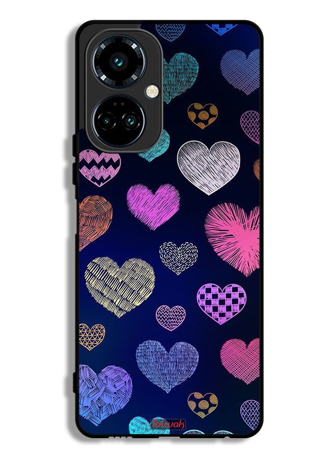 Tolwak Tecno Camon 19 Pro Protective Case Cover Dhaga Hearts Pattern - Image 1