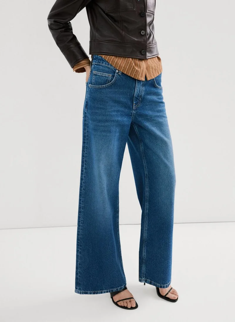 مانجو Mid-rise straight jeans