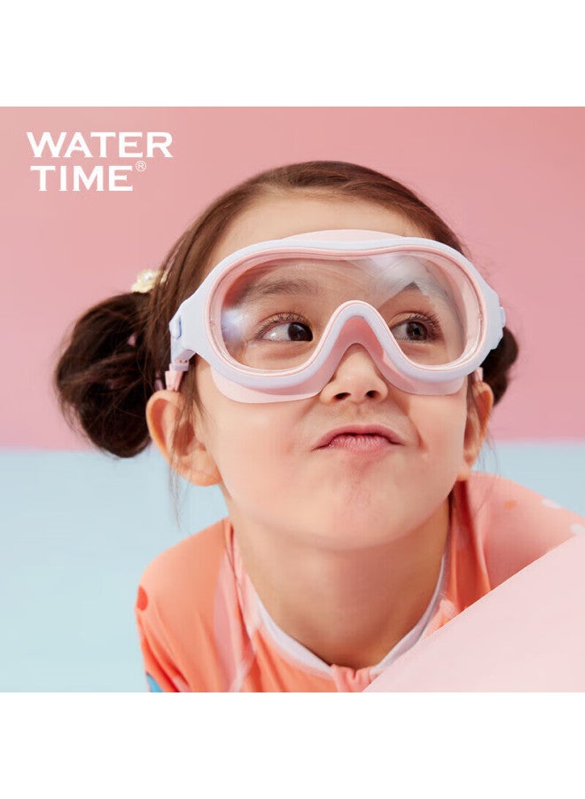Watertime/shuichuan Children's Large Frame Swimming Goggles For Girls And Boys, Waterproof Anti-fog High-definition Swimming Gl Professional Equipment Summer Pink - Image 1