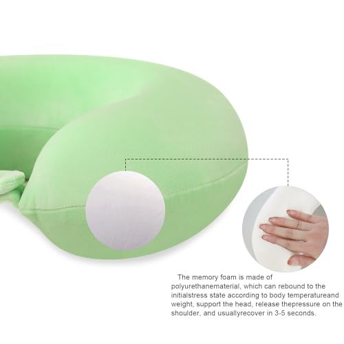 Gosider Neck Pillows for Travel Comfortable Travel Neck Pillow U Shape Memory Foam Support Neck and Head Portable Neck Travel Pillow Suitable for Airplane Trains Car Travelings - Image 5
