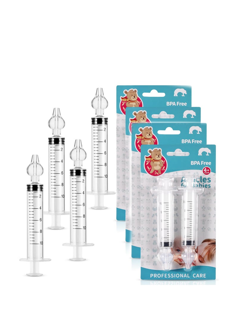 Excefore 8 Pcs Baby Nasal Aspirator, Newborn Cleansing Snot, Babies Toddlers Newborn Essentials, Cleaner Quick Rinse Device BPA Free Nose Sucker for Baby Newborn Infants Kids Children - Image 1