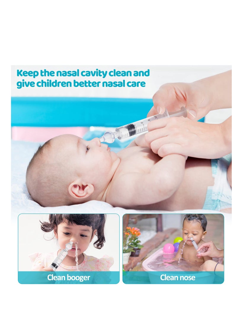 Excefore 8 Pcs Baby Nasal Aspirator, Newborn Cleansing Snot, Babies Toddlers Newborn Essentials, Cleaner Quick Rinse Device BPA Free Nose Sucker for Baby Newborn Infants Kids Children - Image 2