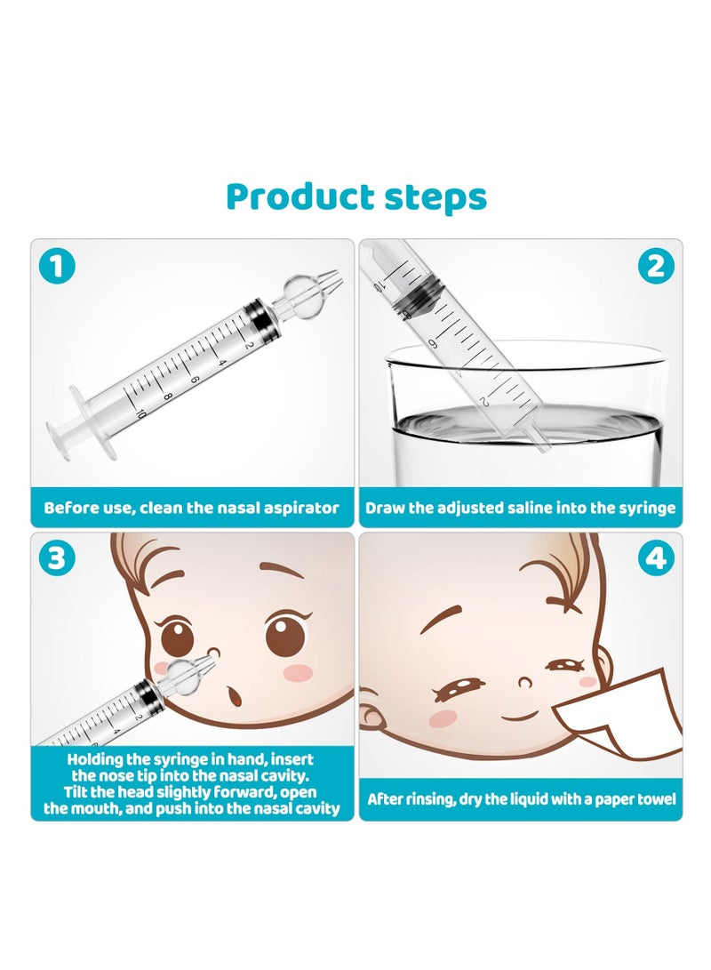 Excefore 8 Pcs Baby Nasal Aspirator, Newborn Cleansing Snot, Babies Toddlers Newborn Essentials, Cleaner Quick Rinse Device BPA Free Nose Sucker for Baby Newborn Infants Kids Children - Image 3