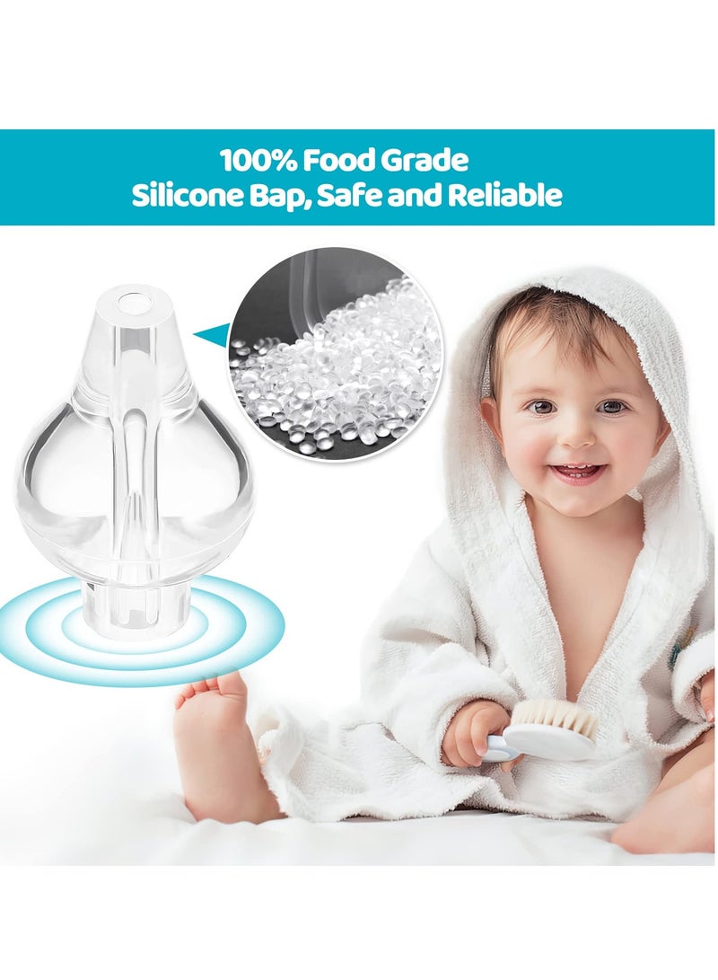 Excefore 8 Pcs Baby Nasal Aspirator, Newborn Cleansing Snot, Babies Toddlers Newborn Essentials, Cleaner Quick Rinse Device BPA Free Nose Sucker for Baby Newborn Infants Kids Children - Image 5