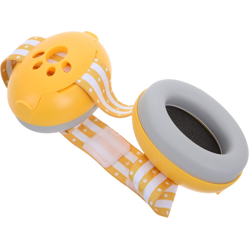 2pcs Baby Ear Muffs Noise Adjustable Infant Headphones For Noise Reduction Toddler Ear For Sleep And Travel Soft And Comfortable Yellow - Image 5