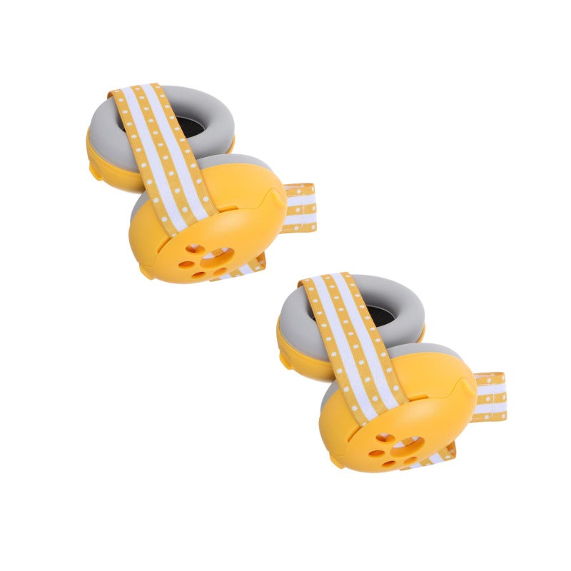 2pcs Baby Ear Muffs Noise Adjustable Infant Headphones For Noise Reduction Toddler Ear For Sleep And Travel Soft And Comfortable Yellow - Image 1