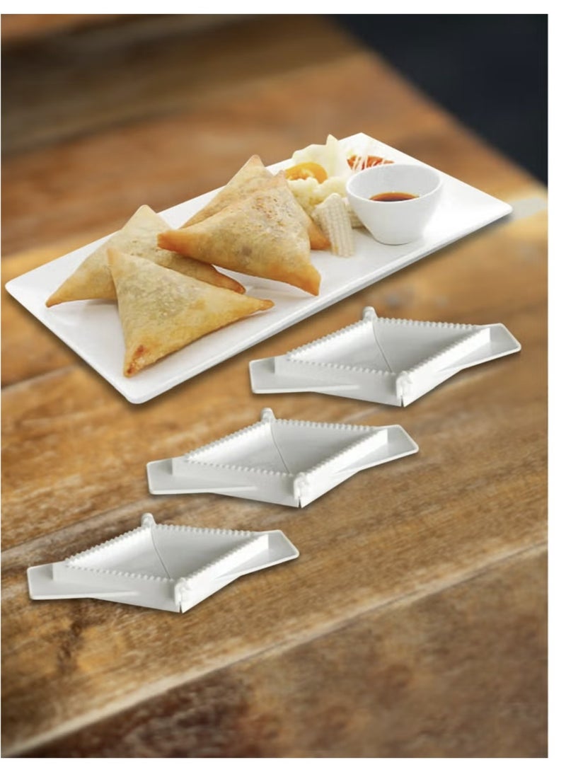 ال واي مجموعة صانعة الزلابية 3 قطع - صانعة السمبوسة سهلة الاستخدام باللون الأبيض - Image 2