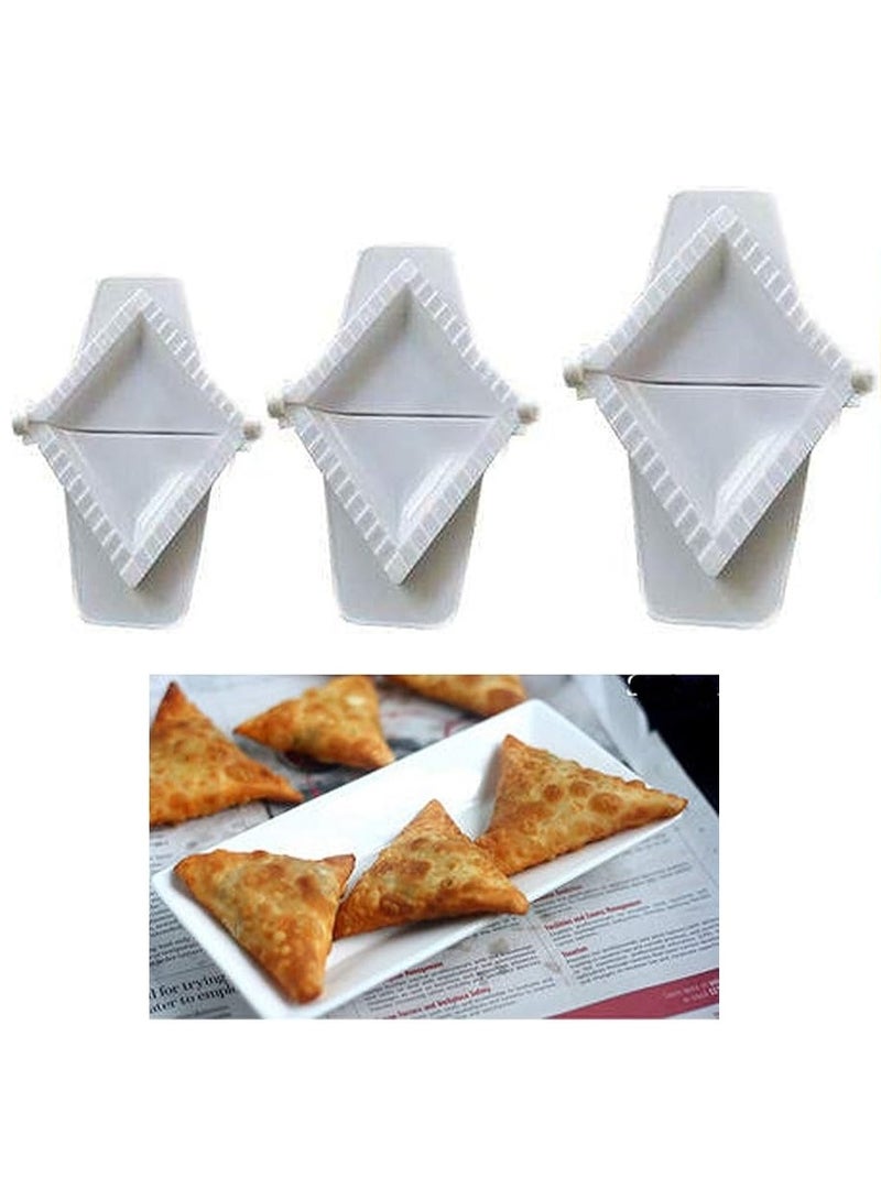 ال واي مجموعة صانعة الزلابية 3 قطع - صانعة السمبوسة سهلة الاستخدام باللون الأبيض - Image 1