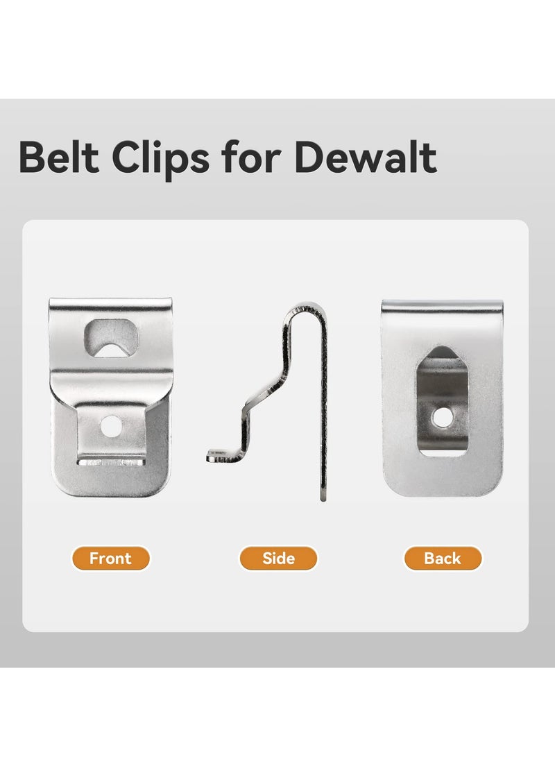SYOSI مشابك حزام لأدوات الطاقة Dewalt 20V، 12 قطعة من مشابك أدوات الحفر المصنوعة من الفولاذ المقاوم للصدأ 304 مع براغي لـ N268241 لأدوات الطاقة 20V DCD980 DCD985 DCD980L2 DCD985L2 RFA1116 - Image 2