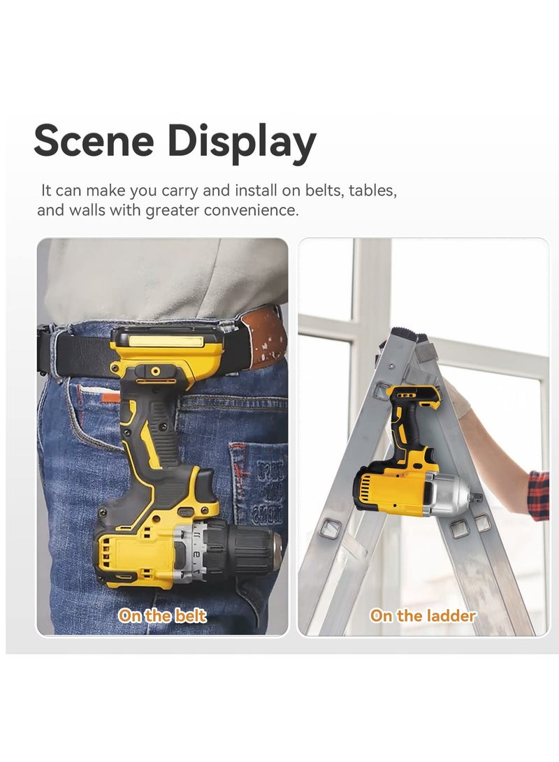 SYOSI مشابك حزام لأدوات الطاقة Dewalt 20V، 12 قطعة من مشابك أدوات الحفر المصنوعة من الفولاذ المقاوم للصدأ 304 مع براغي لـ N268241 لأدوات الطاقة 20V DCD980 DCD985 DCD980L2 DCD985L2 RFA1116 - Image 4