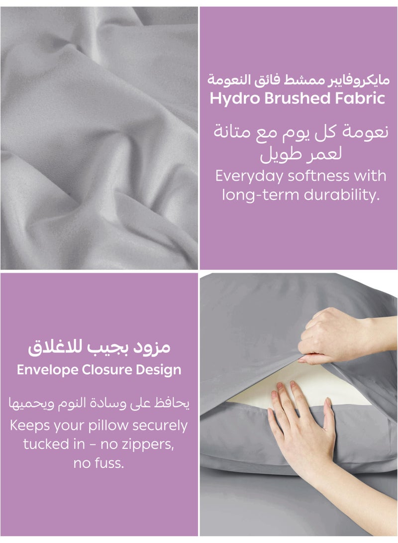 Donetella Bedding Fitted Sheet - Fits 90x200 Cm Bed For Single Bed 2 Pcs (1 Fitted Sheet and 1 Pillowcase) - 30 Cm Deep Pocket - Solid Bed Sheet - Image 5