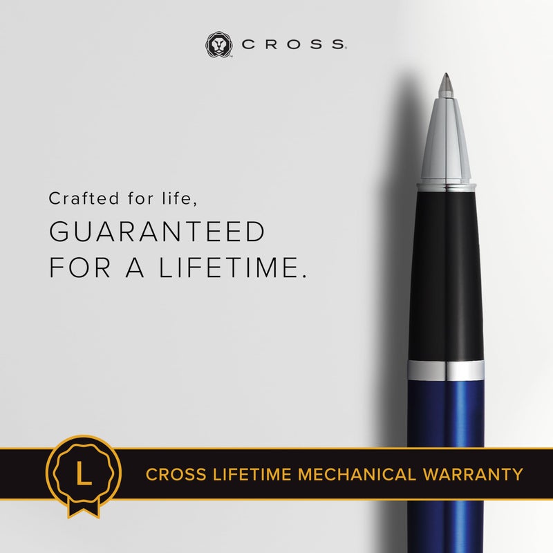 Cross Bailey Refillable Rollerball Pen Presented in a Premium Gift Box - Medium Point, Black Ink, Blue - Image 3