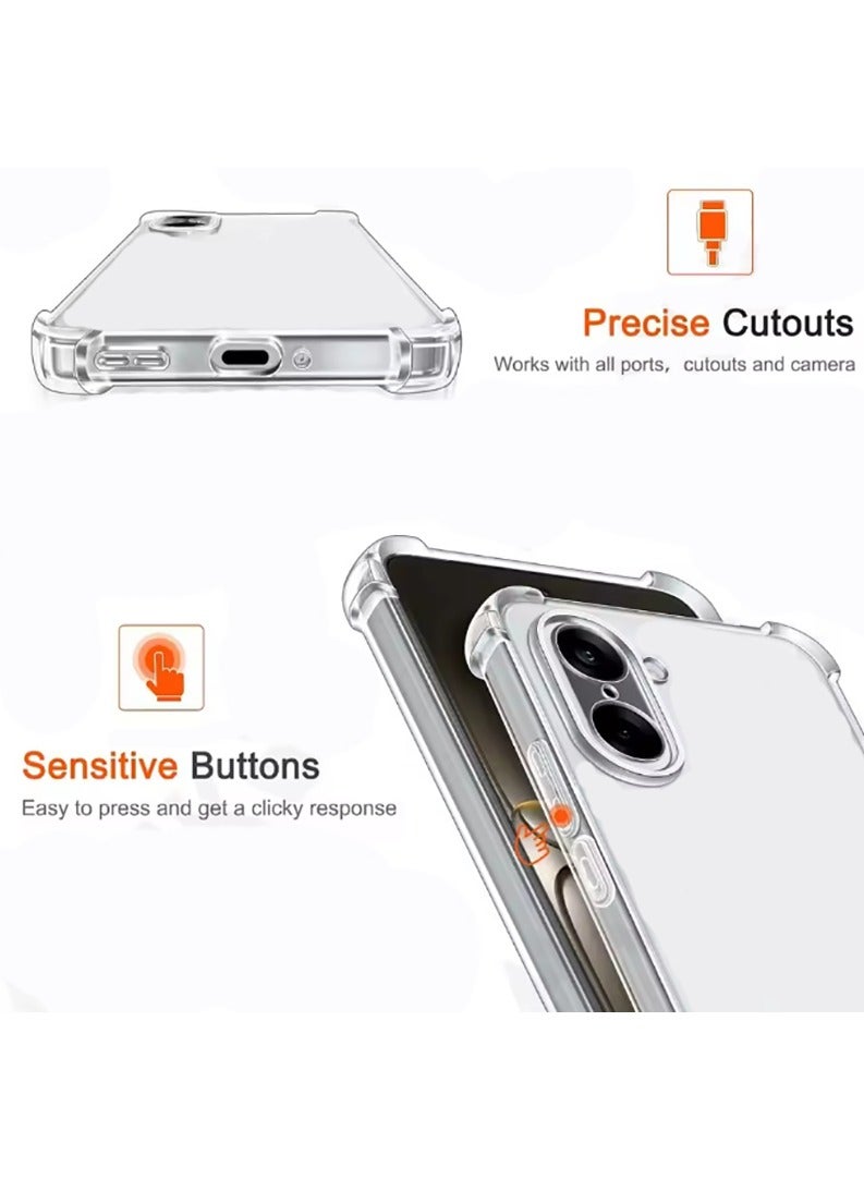 QIRG حافظة لهاتف OnePlus Nord CE5 حماية TPU واضحة بأربعة زوايا غطاء شفاف ناعم - Image 4