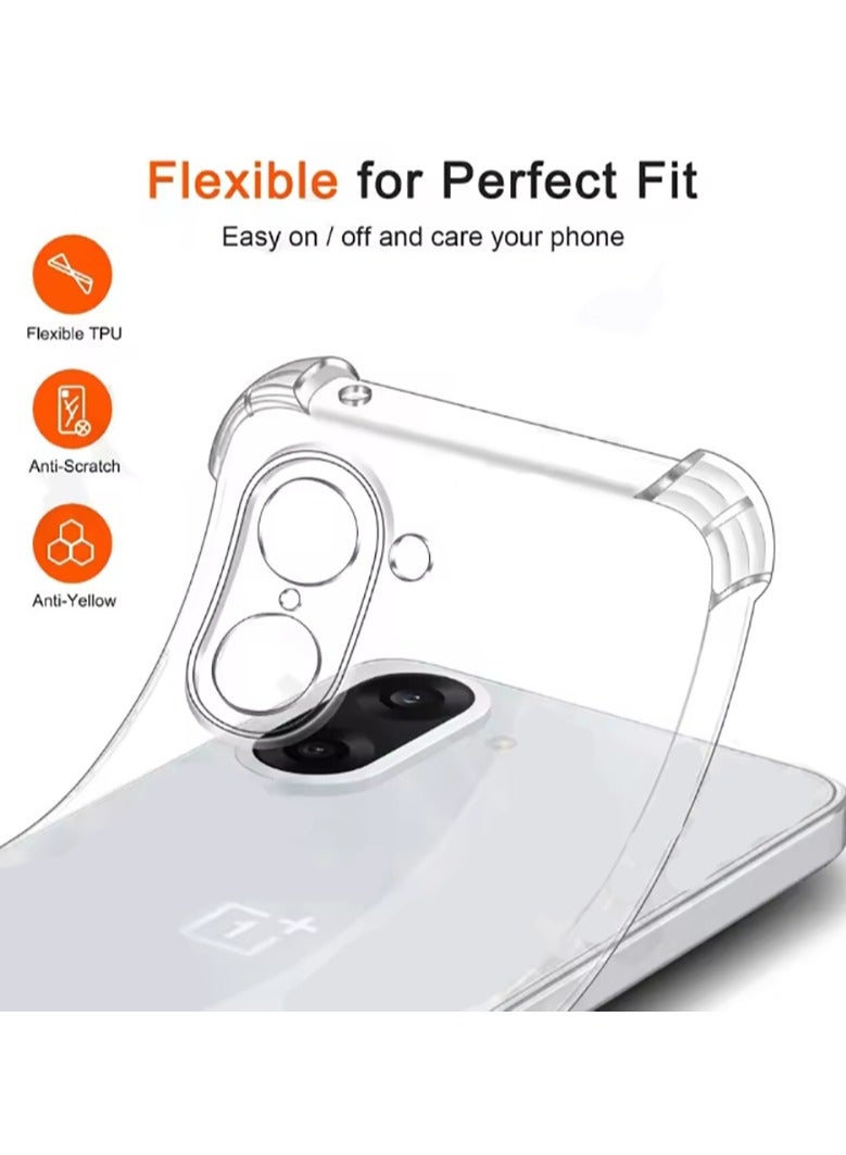 QIRG حافظة لهاتف OnePlus Nord CE5 حماية TPU واضحة بأربعة زوايا غطاء شفاف ناعم - Image 5
