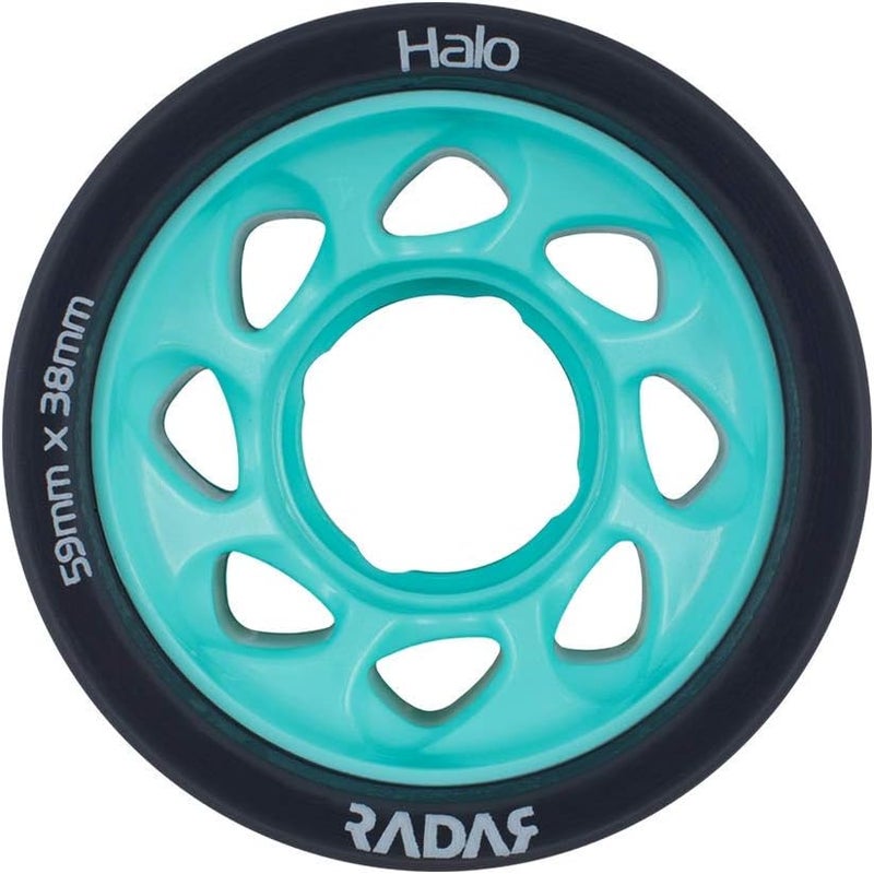 Riedell Radar Wheels Halo Roller Skate Wheels - 4 Pack of 38mm x 59mm - Image 2