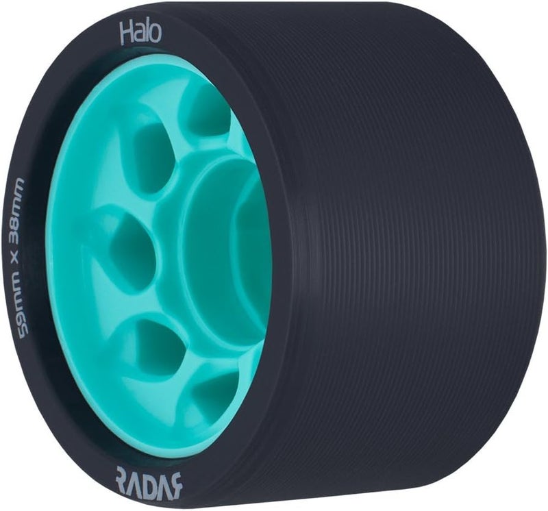 Riedell Radar Wheels Halo Roller Skate Wheels - 4 Pack of 38mm x 59mm - Image 1