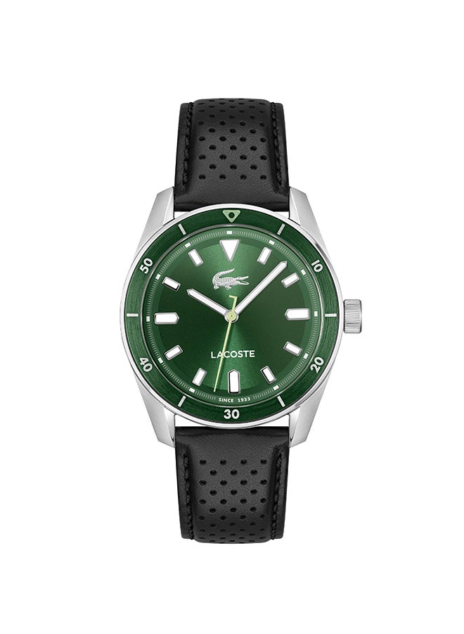 LACOSTE ROUND ANALOG MEN'S GREEN CASE WATCH - 2011423 - Image 1