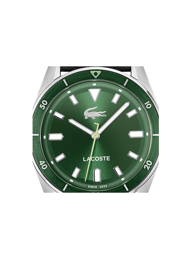 LACOSTE ROUND ANALOG MEN'S GREEN CASE WATCH - 2011423 - Image 4