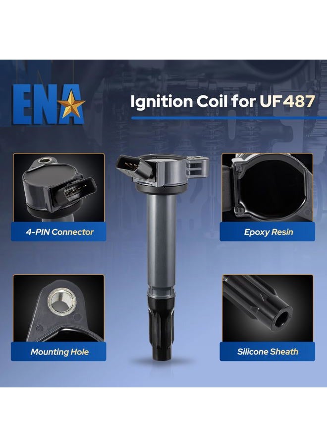 ENA Ignition Coil Pack Compatible with Toyota Lexus Avalon Camry ES350 Highlander IS350 RAV4 RX350 RX450h Sienna Venza Replacement for C1601 UF-487 - Image 4