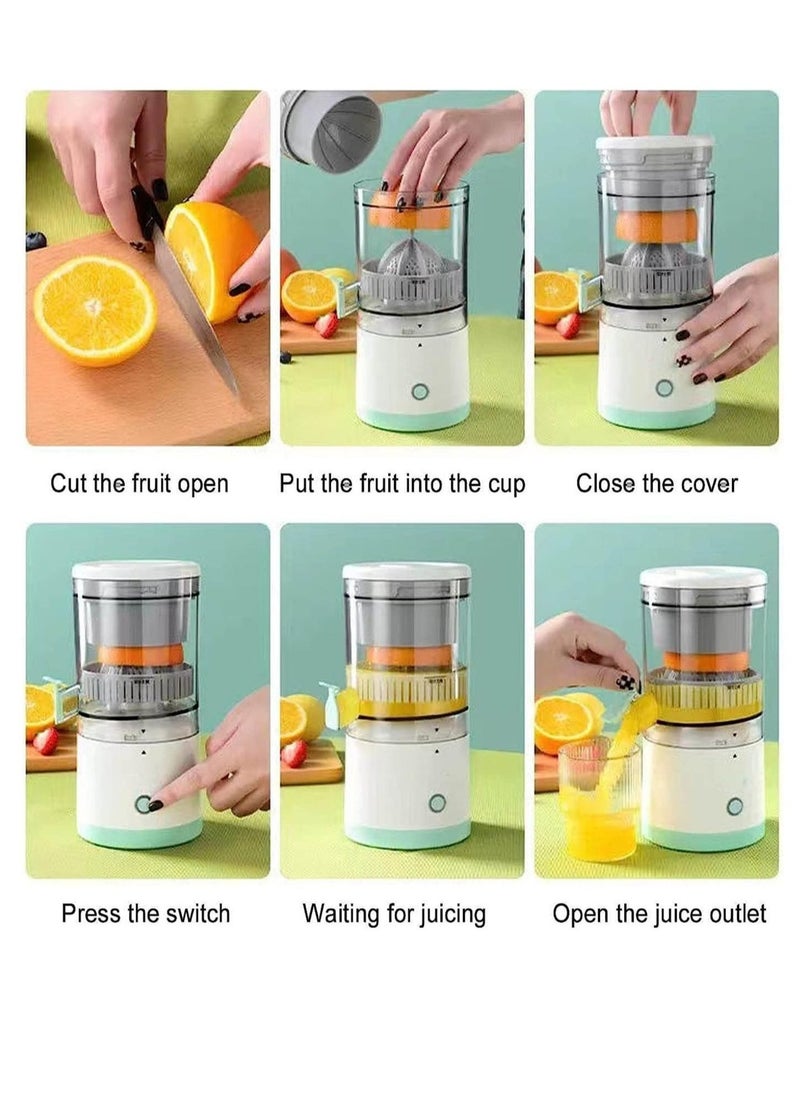 Citrus Juicer, Electric Orange Squeezer with Powerful Motor and USB Charging Cable, Juicer Extractor, Lime Juicer, Suitable for Orange, Citrus, Apple, Grapefruit and Pear