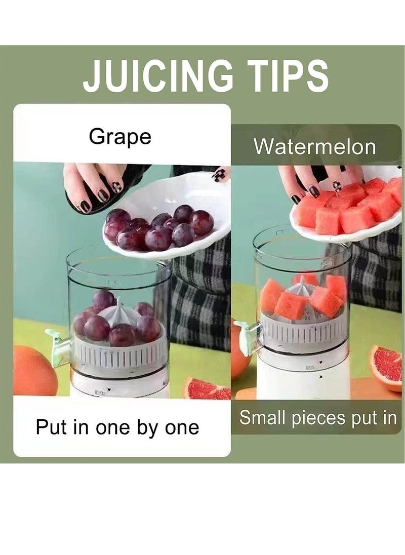 Citrus Juicer, Electric Orange Squeezer with Powerful Motor and USB Charging Cable, Juicer Extractor, Lime Juicer, Suitable for Orange, Citrus, Apple, Grapefruit and Pear