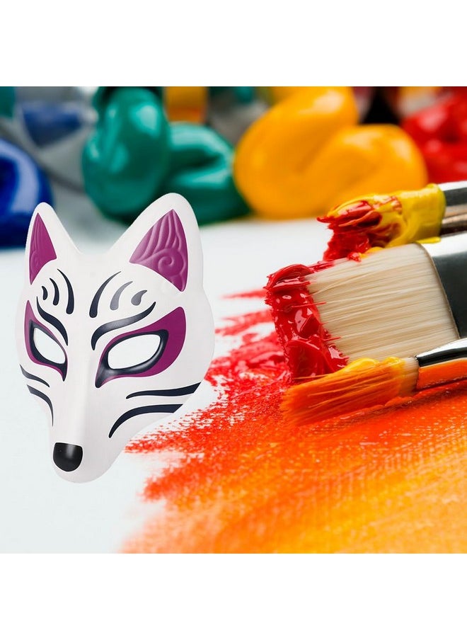 Alodidae - Fox Mask 3 Pcs Diy Animal Masquerade Masks White Paintable Halloween Party Wolf Cosplay Costume Accessory - Image 1