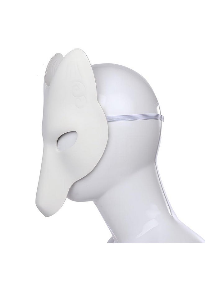 Alodidae - Fox Mask 3 Pcs Diy Animal Masquerade Masks White Paintable Halloween Party Wolf Cosplay Costume Accessory - Image 1