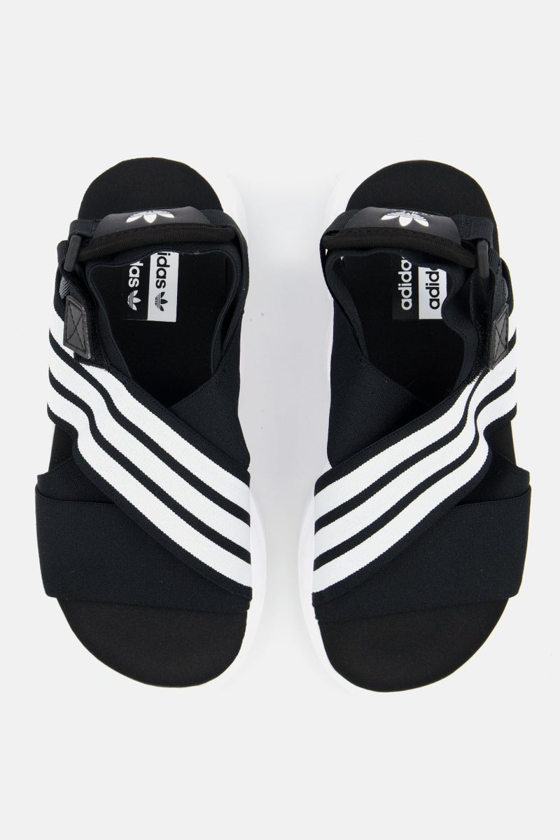 adidas Originals Women Wide Magmur Walking Velcro Sandal, Black/White  - Image 4