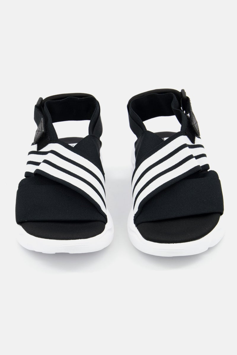 adidas Originals Women Wide Magmur Walking Velcro Sandal, Black/White  - Image 3