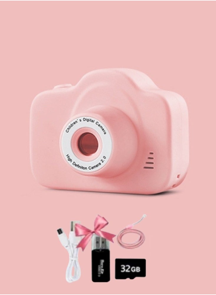 DOSCHER Children Camera HD Digital Video Photo Recorder for Boys and Girls Toy Gift Pink - Image 1