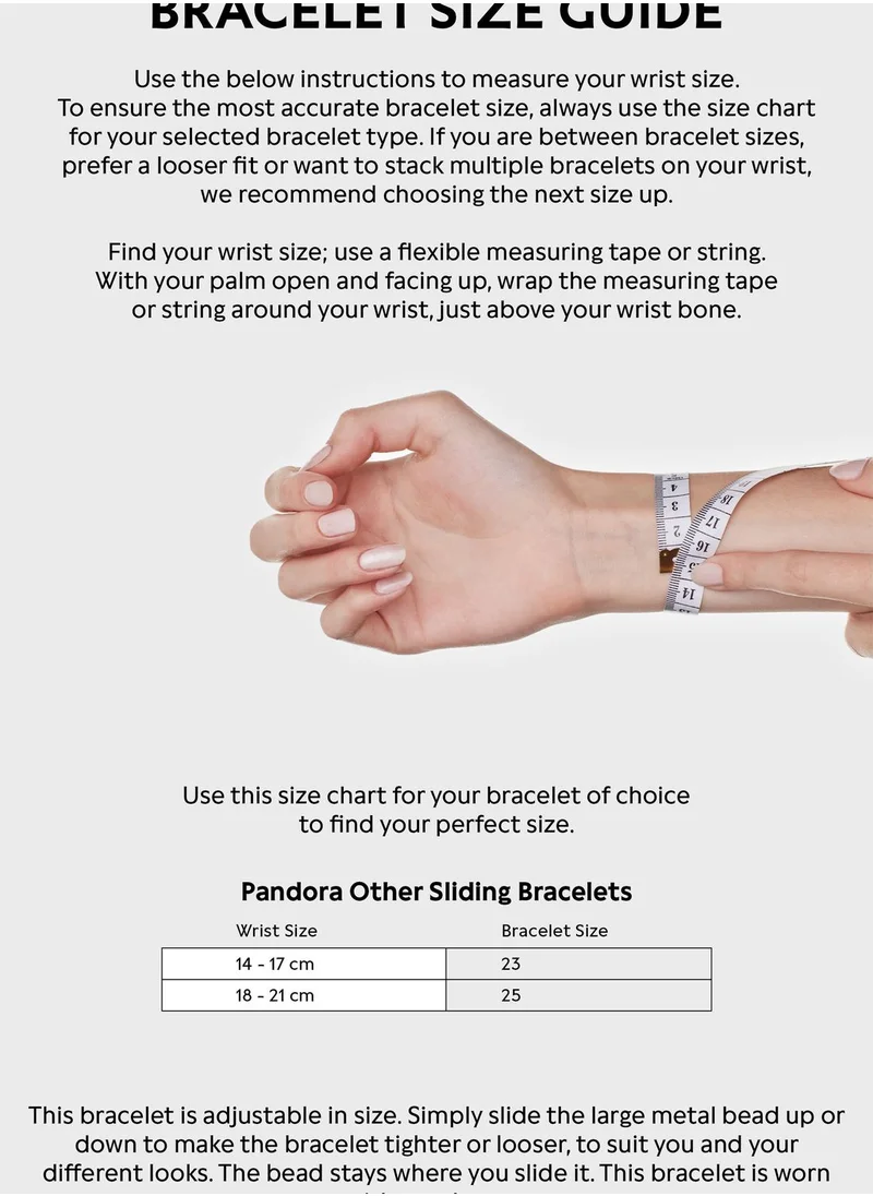 PANDORA Pink & Clear Sparkle Slider Bracelet