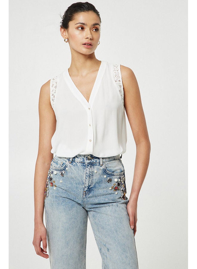 BSB Crochet lace sleeveless blouse - Image 1