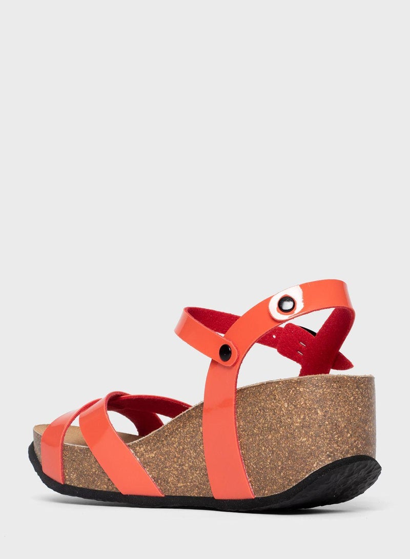 BAYTON Venus Strappy Mid Heel Wedges  - Image 3