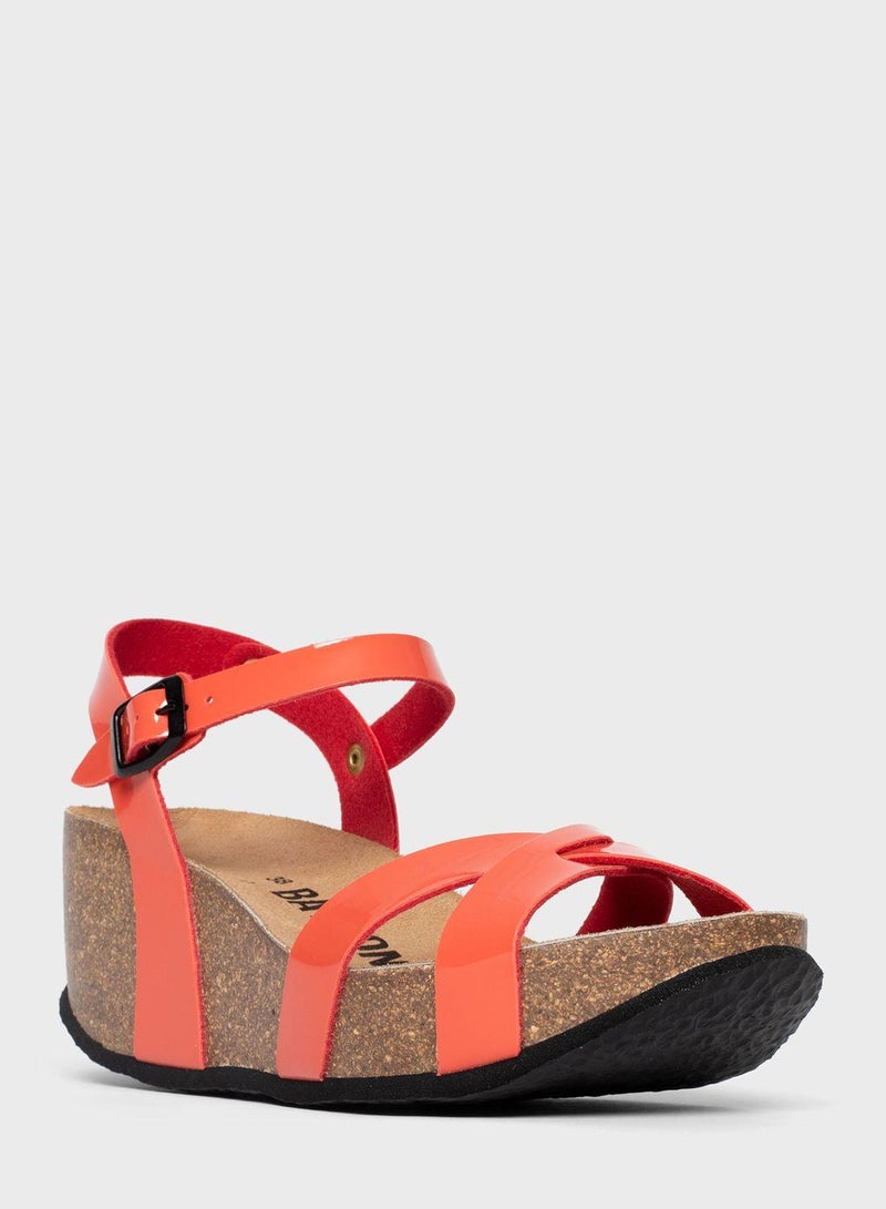 BAYTON Venus Strappy Mid Heel Wedges  - Image 4