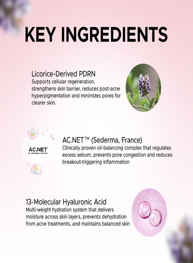 Indulgeo Essentials Acne Balance PDRN Dual Phase Skin Toner 60ml | Acne Control + Makeup Mist - Image 3
