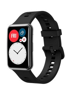 Generic Silicone Band For Huawei Watch Fit. Strap Watch Band For Huawei Watch Fit Wristband Replace Bracelet (Black) 