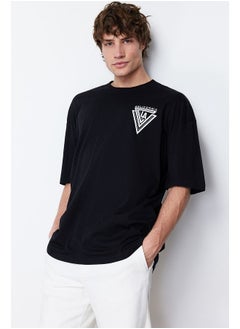 Black Oversize/Wide-Fit City Printed 100% Cotton Short Sleeve T-Shirt TMNSS20TS1102 - pzsku/Z852E8B8BFD02A4A13154Z/45/_/1738850522/f3a9773c-38ee-46de-84aa-20fec51e8be5