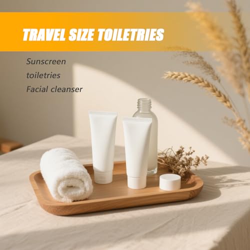 UPSTORE 20PCS White Plastic Refill Cosmetic Soft Tubes Leakproof Makeup Travel Packing Vials Bottles with Flip Cover Sample Storage Containers Dispenser for Shampoo Toiletries (30ml/1oz) - Image 3