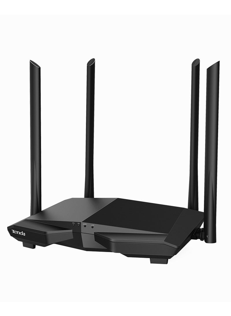 Tenda Access Point Ac6 Wireless 4 Port Gigabit Ac1200 Dual-Band Wireless 5Ghz: 867Mbps + 2.4Ghz 300Mbpsfor Blazing Fast Multimedia Four 6Dbi High-Gain Antennas For Whole-Home Wifi Coverage High-Powered Amplifiers Mu-Mimo Technology And Beamforming+ For Wider Wifi Coverage And Internet Stability Black - Image 3