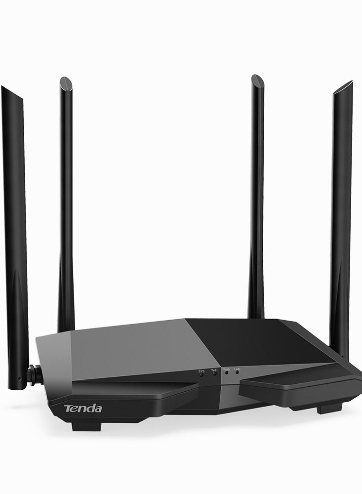 Tenda Access Point Ac6 Wireless 4 Port Gigabit Ac1200 Dual-Band Wireless 5Ghz: 867Mbps + 2.4Ghz 300Mbpsfor Blazing Fast Multimedia Four 6Dbi High-Gain Antennas For Whole-Home Wifi Coverage High-Powered Amplifiers Mu-Mimo Technology And Beamforming+ For Wider Wifi Coverage And Internet Stability Black - Image 2